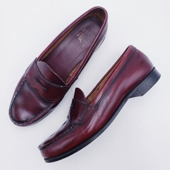 G.H. Bass & Co. Shoes - G.H. Bass Weejuns Oxblood Leather Slip On Penny Loafer Women's Size 7.5